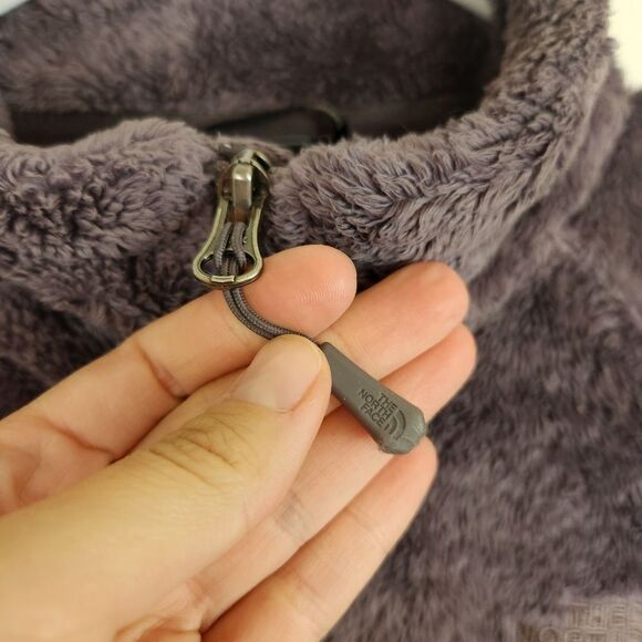 The North Face Osito Fleece Jacket Small Dark Grey Fuzzy Sherpa Full Zip - Picture 9 of 10
